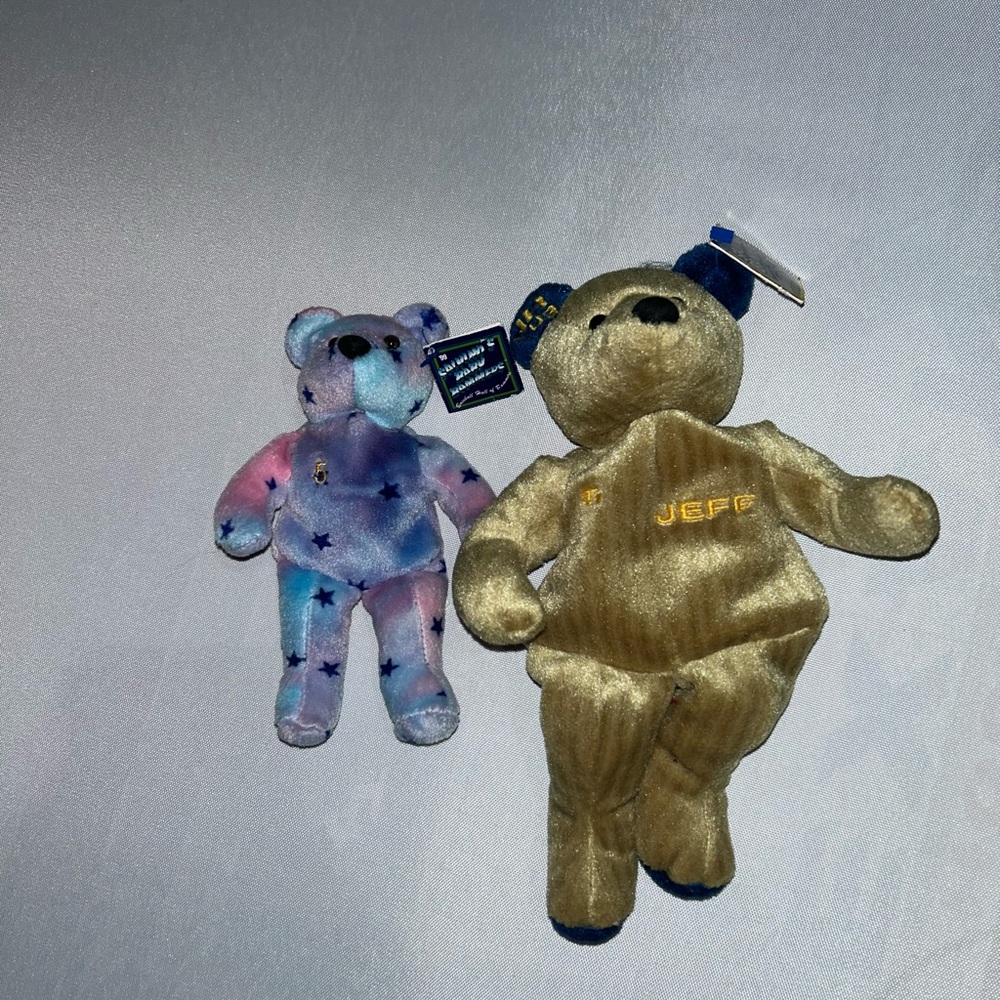 Jeff Bagwell bears - Gold and Starry Multicolor Bears